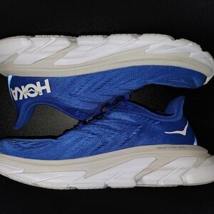 Men's Hoka One One Clifton Edge Running Sneaker in Blue, 10, Excellent condition